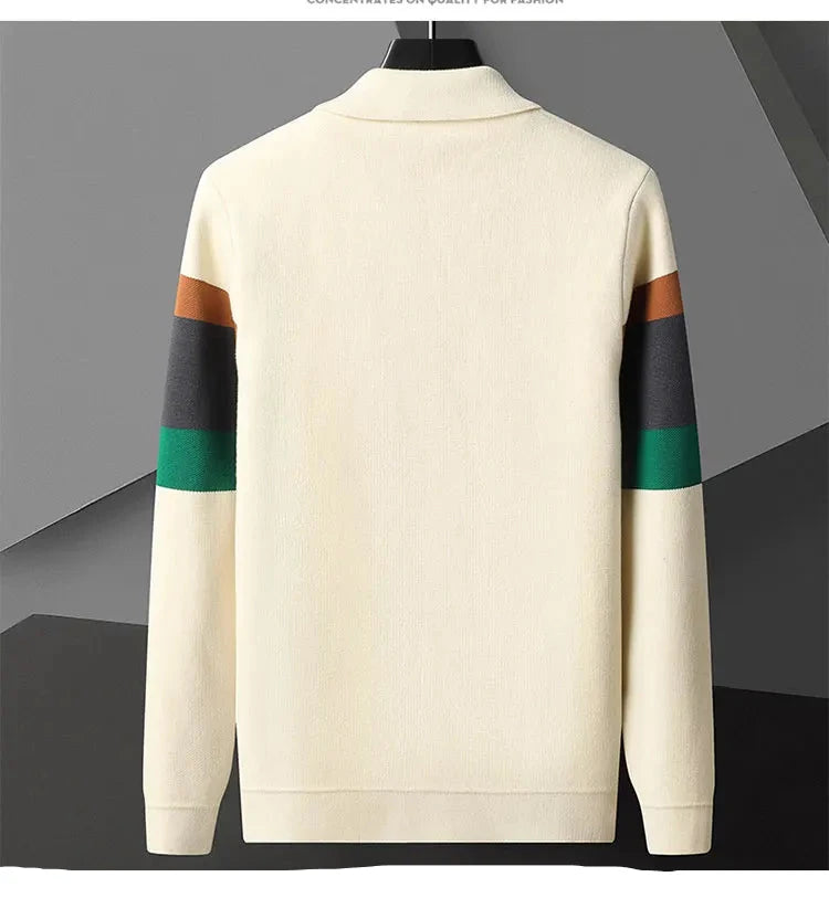 Autumn Winter Men's Knitted Cardigan Coat – Casual Loose Sweater, Plus Size 5XL-M