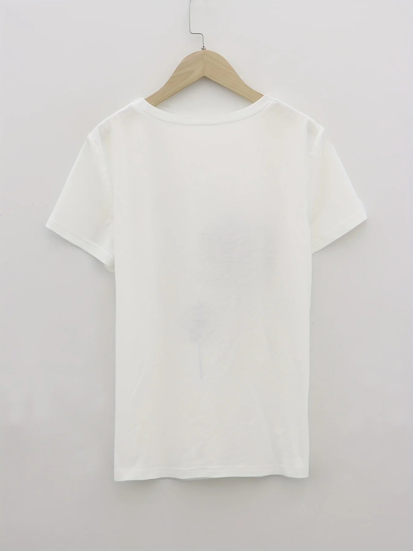 Dandelion Print Crew Neck T-Shirt, Casual Short Sleeve Top For Spring & Summer