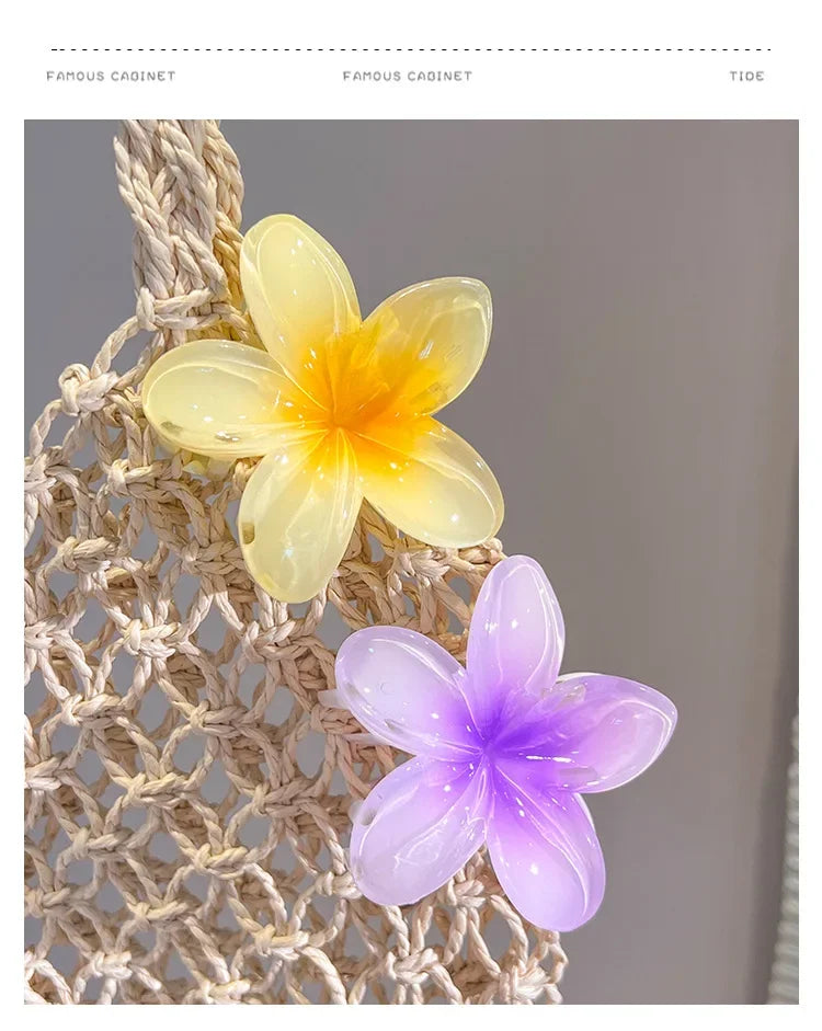 Bohemian Beach Lily Flower Hair Claw Clip