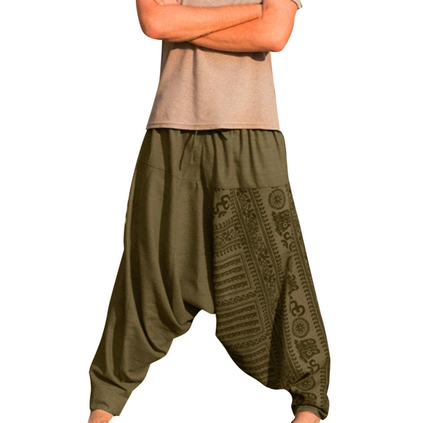 Nationality Style Pants Men's Oversize Pants Baggy