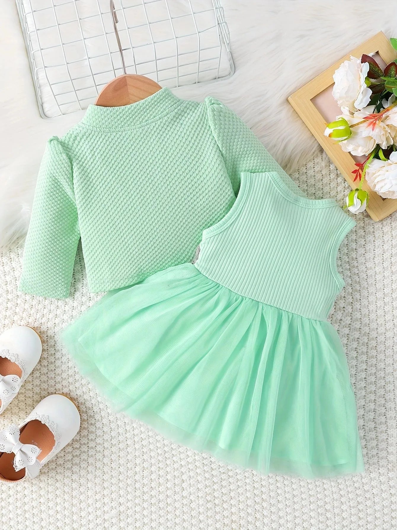 Baby Girls' Princess Dress & Jacket - Spring/Winter Outfit