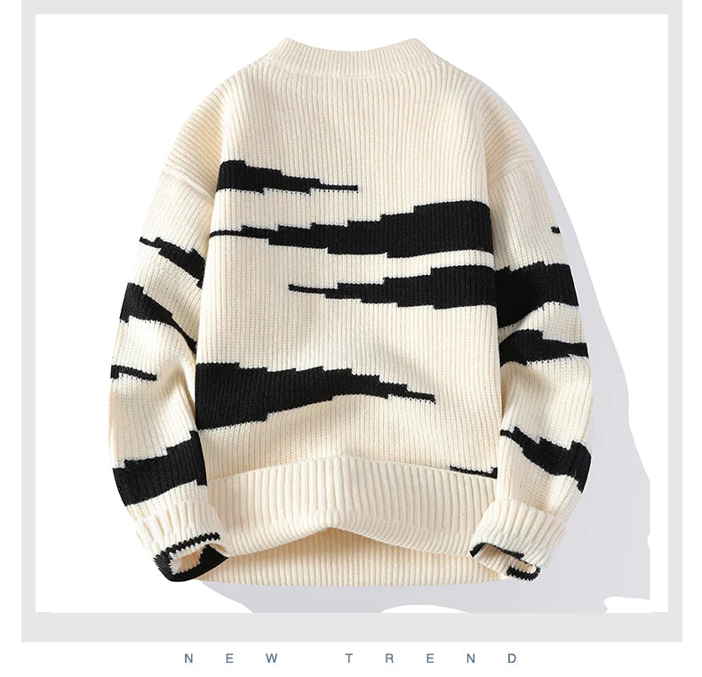 Japanese Retro Color block Knit Pullover Sweater - Unisex Autumn/Winter