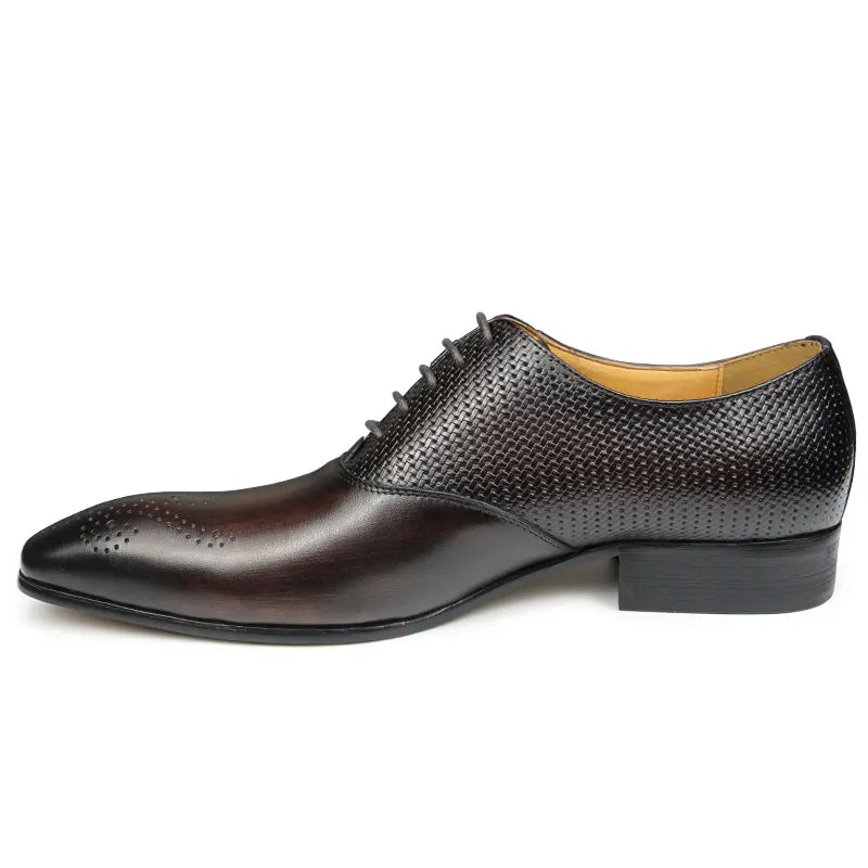 Luxury Men's Genuine Leather Oxfords – Fashionable Wedding & Dress Shoes
