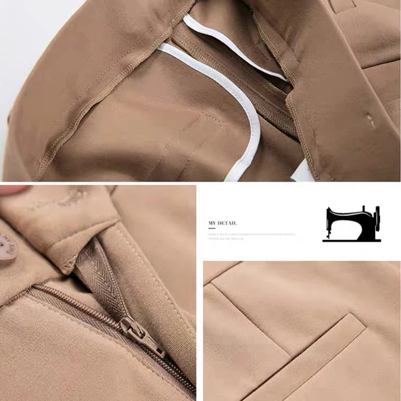 High-Waist Office Flare Pants - Women's Slim Stretch Boot Cut Trousers, Korean Formal Skinny Design