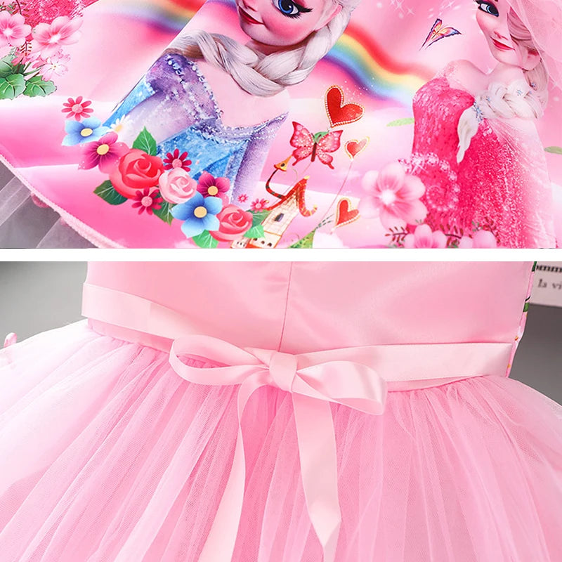 Summer Elsa & Anna Princess Dress for Girls