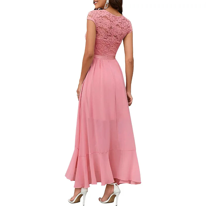 Women's Elegant Lace Evening Wedding Party Dress Sexy Office Ladies Bodycon Dresses Fashion Birthday Club Vestidos Female