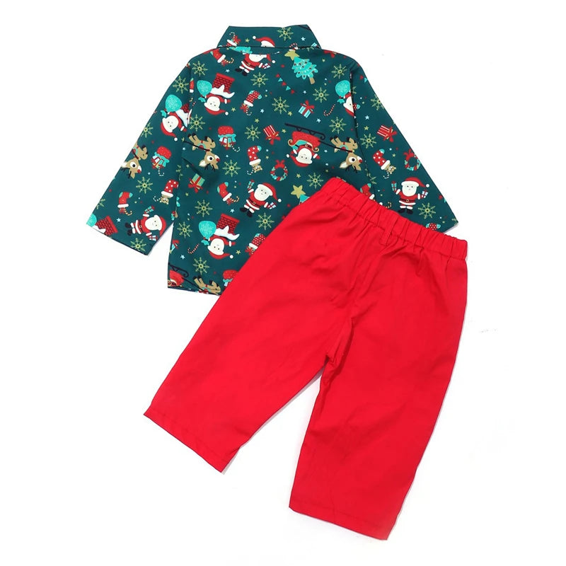 Kids' Santa Claus Shirt & Pants Set