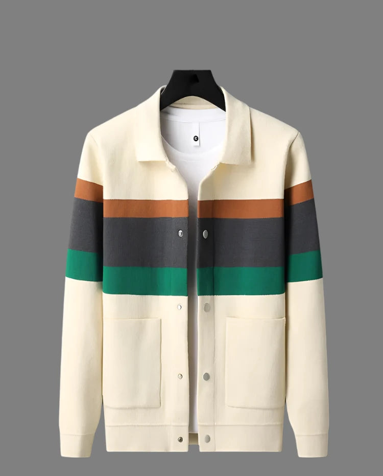 Autumn Winter Men's Knitted Cardigan Coat – Casual Loose Sweater, Plus Size 5XL-M