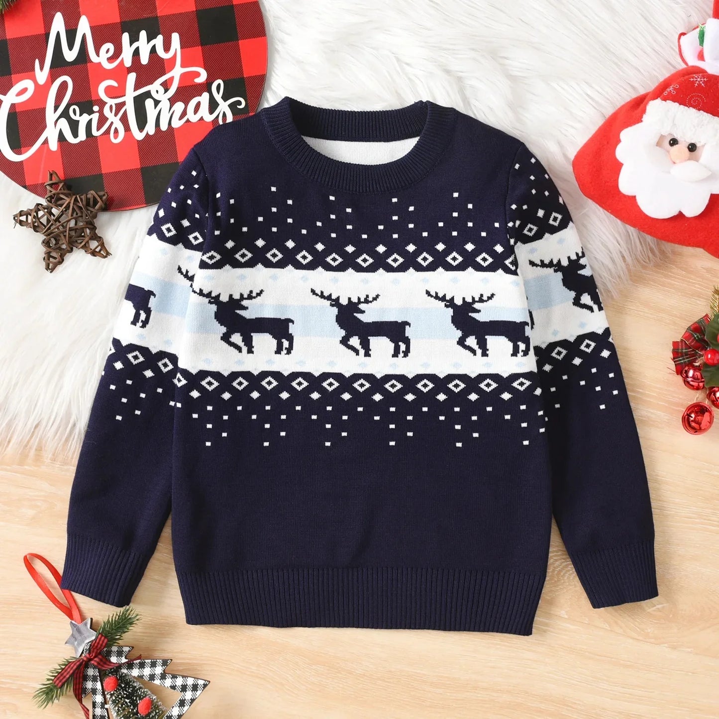 Children's Knit Sweater – Warm Winter Base Layer for Boys, Cozy Autumn/Winter Kids Clothing