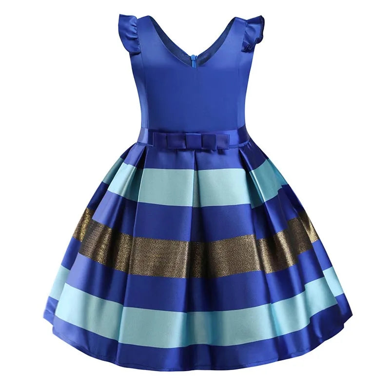 Floral Striped Dress for Baby Girls