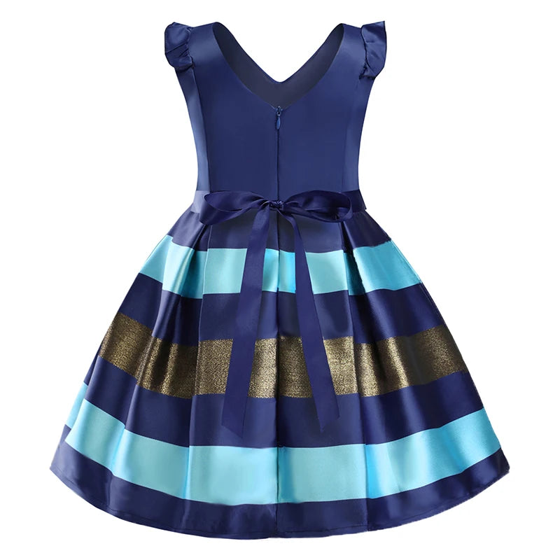 Floral Striped Dress for Baby Girls