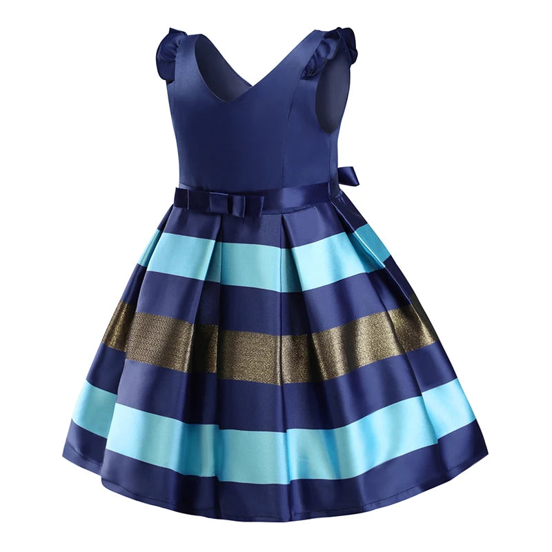 Floral Striped Dress for Baby Girls