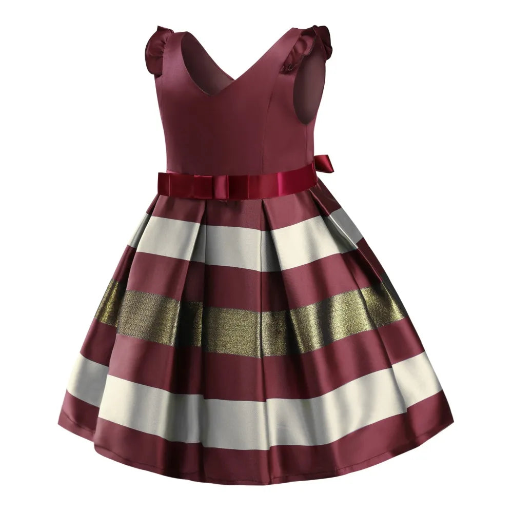Floral Striped Dress for Baby Girls