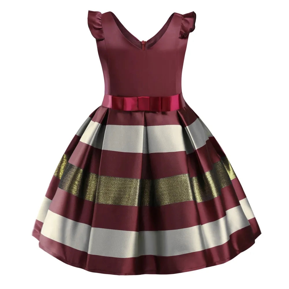 Floral Striped Dress for Baby Girls