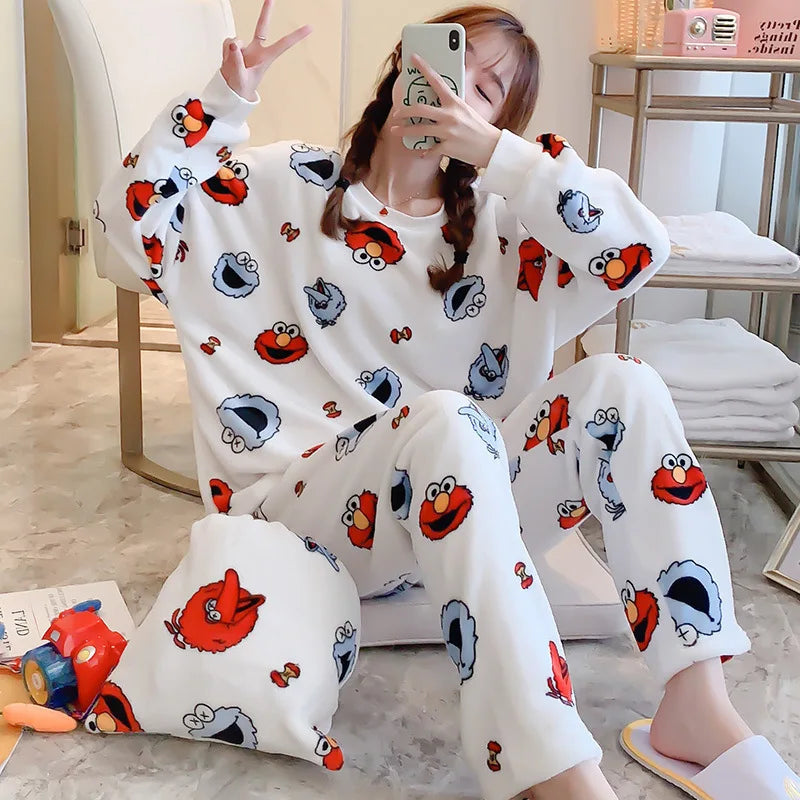 Winter Flannel Pajama Set for Women