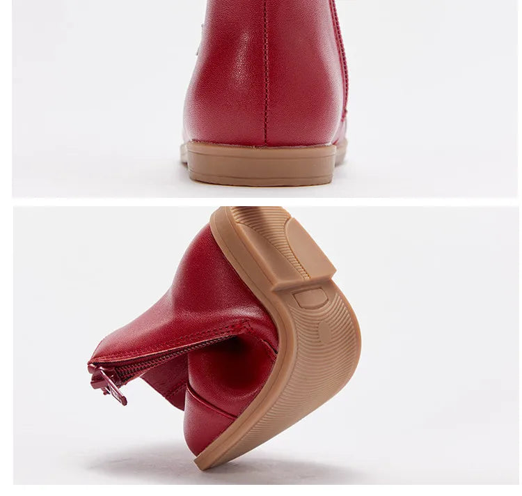 Dave Bella winter girls fashion stars leather boots
