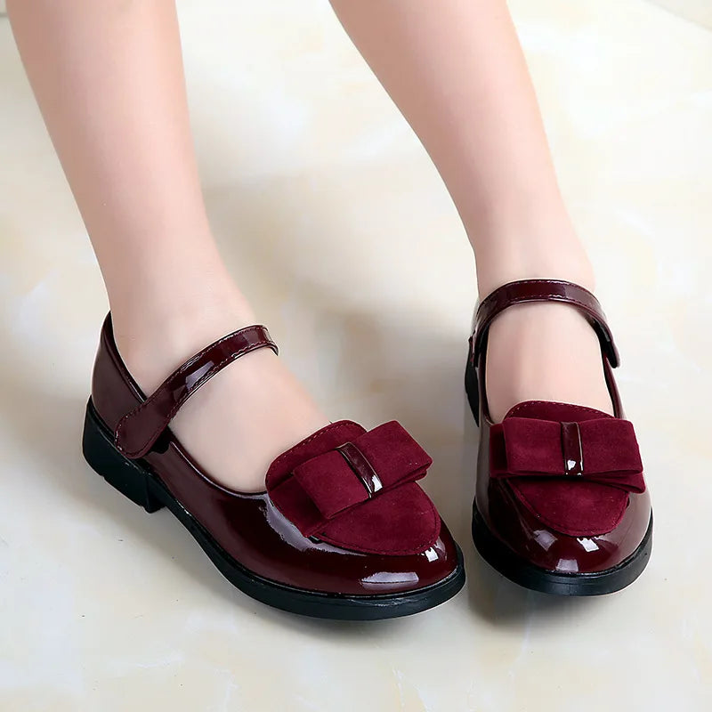 Girls' Bow-Knot Princess Flats - Classic British Style