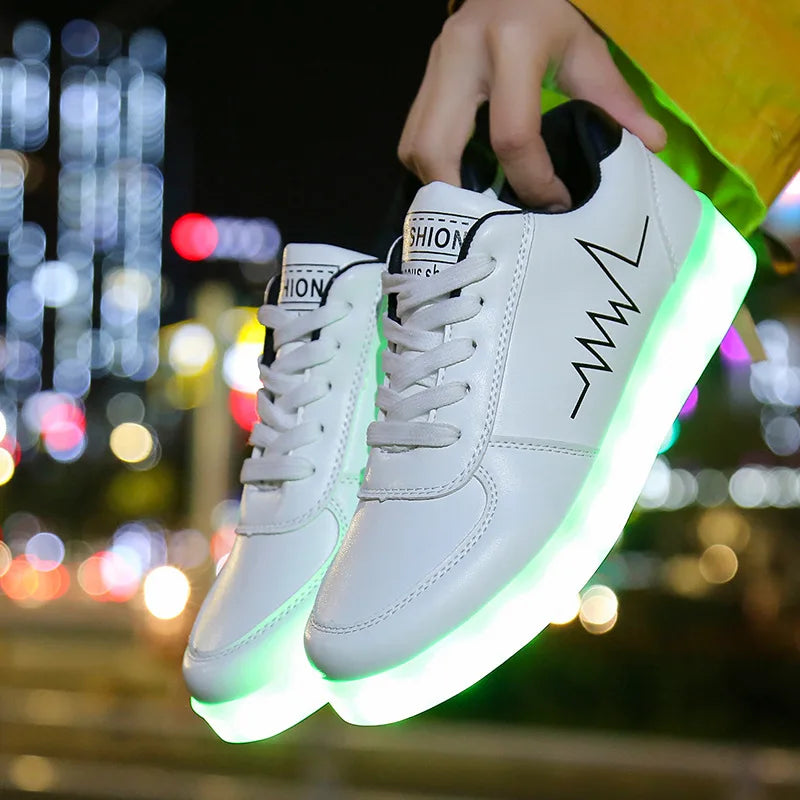 Boys & Girls Luminous LED Shoes - Light-Up Sneakers