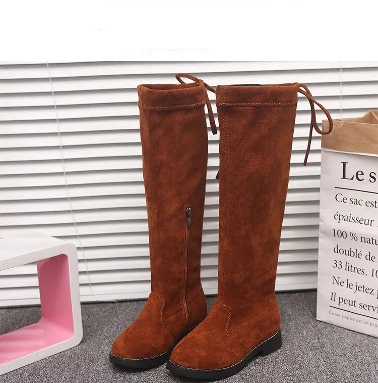 Girls' Knee-High Fashion Boots - Warm Winter Princess Boots for Kids