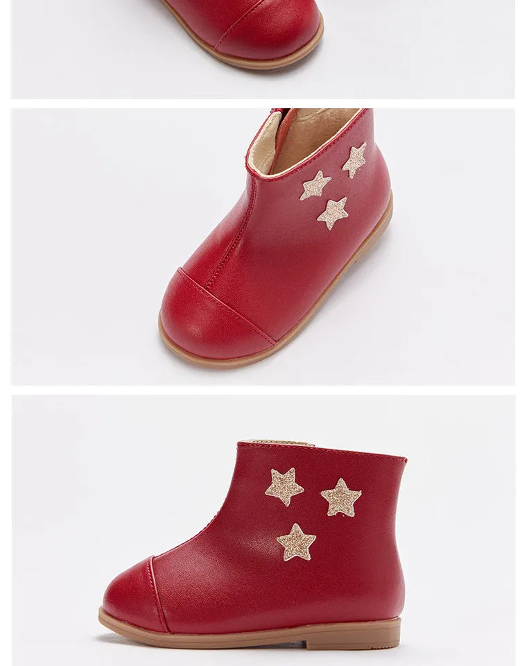 Dave Bella winter girls fashion stars leather boots