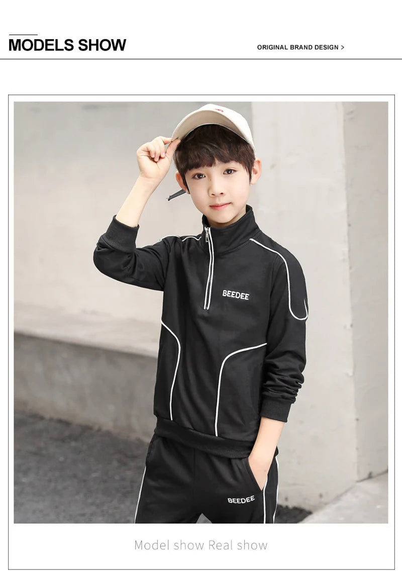 Boys Letter Sweatshirt & Pants Set