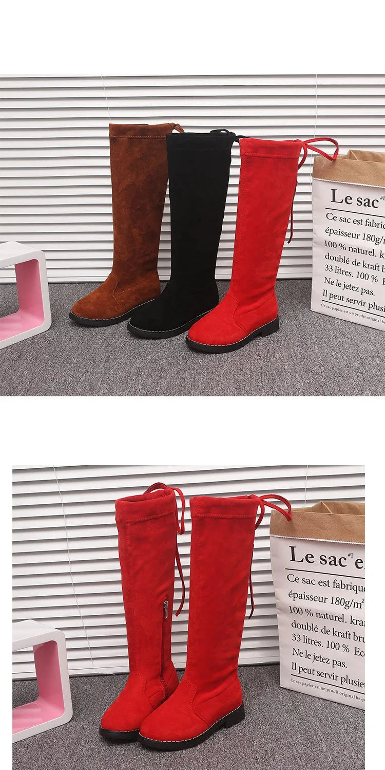 Girls' Knee-High Fashion Boots - Warm Winter Princess Boots for Kids
