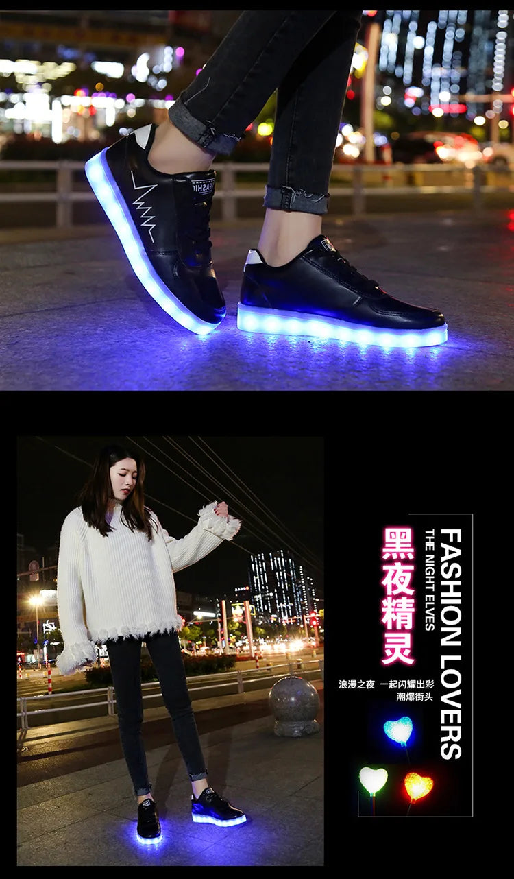 Boys & Girls Luminous LED Shoes - Light-Up Sneakers