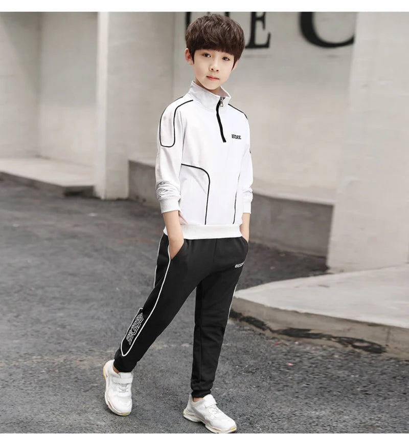 Boys Letter Sweatshirt & Pants Set
