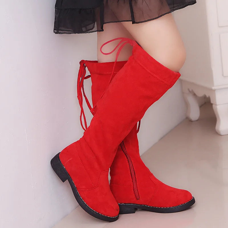 Girls' Knee-High Fashion Boots - Warm Winter Princess Boots for Kids