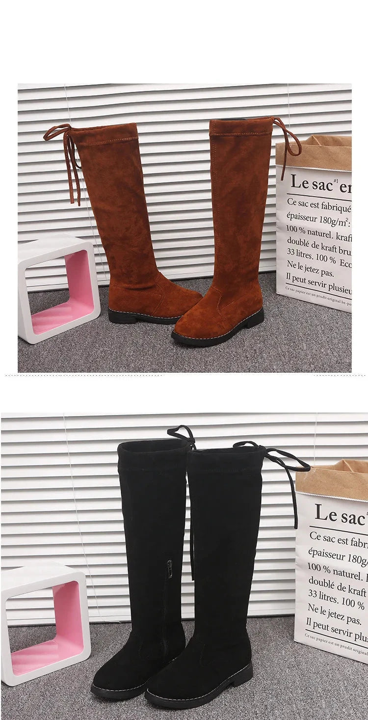 Girls' Knee-High Fashion Boots - Warm Winter Princess Boots for Kids