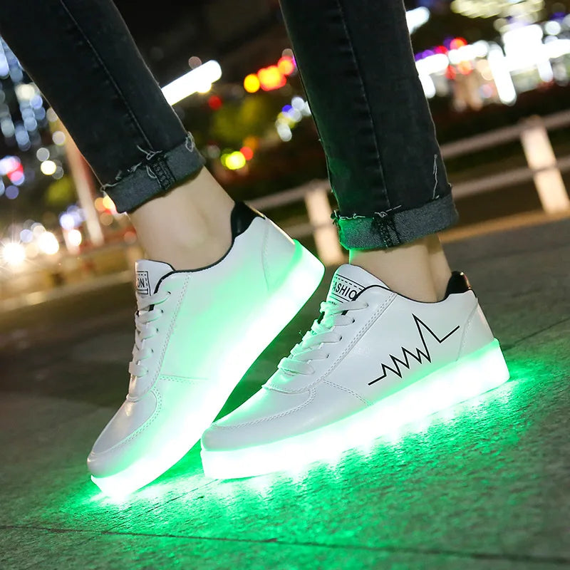 Boys & Girls Luminous LED Shoes - Light-Up Sneakers