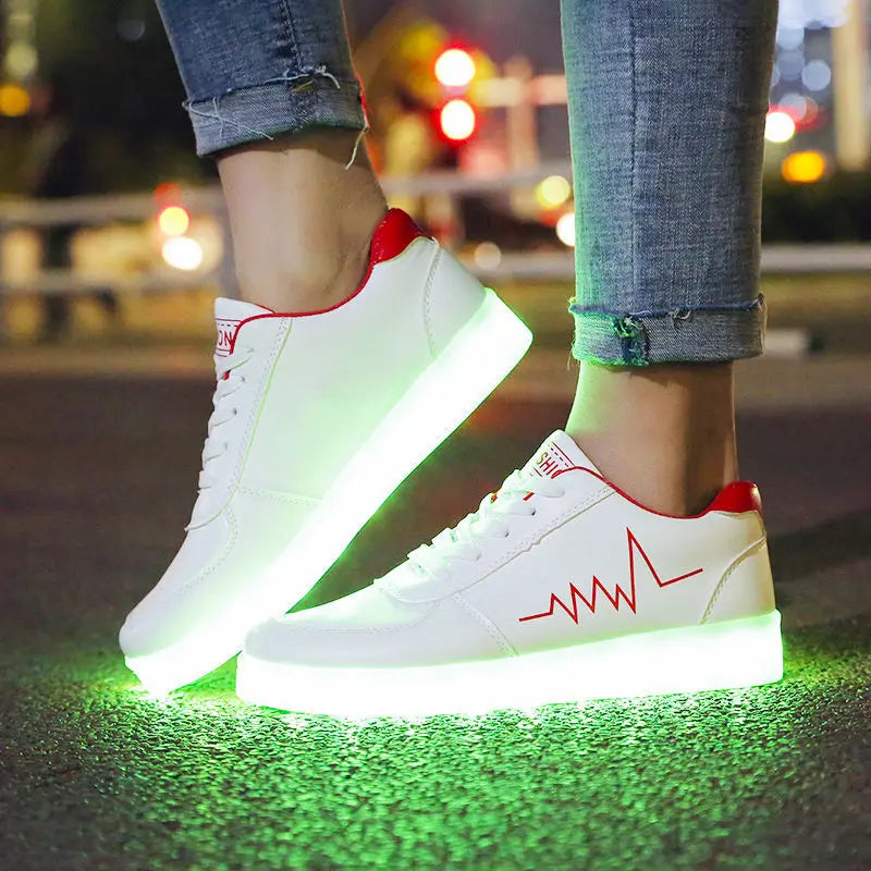 Boys & Girls Luminous LED Shoes - Light-Up Sneakers
