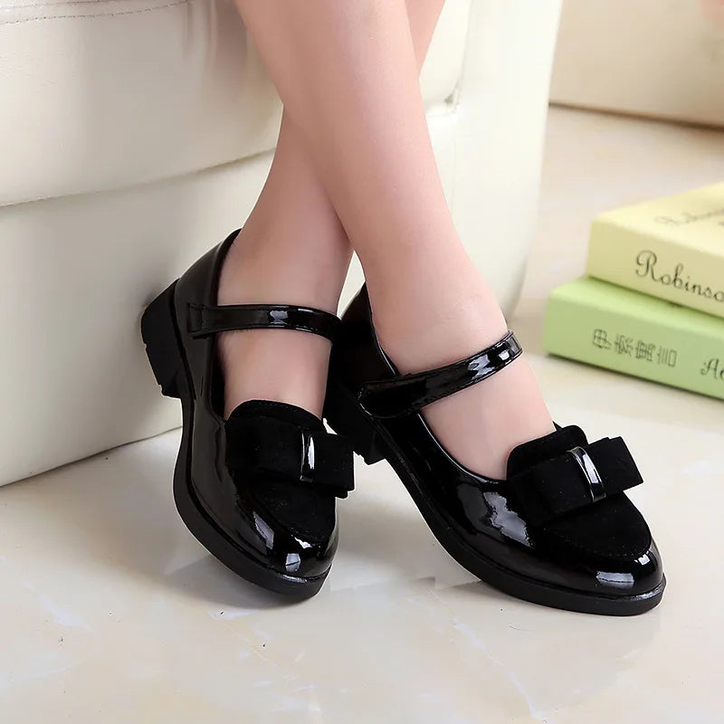 Girls' Bow-Knot Princess Flats - Classic British Style