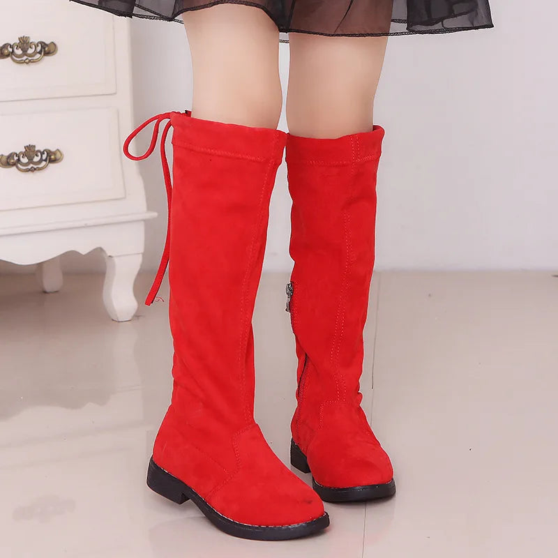 Girls' Knee-High Fashion Boots - Warm Winter Princess Boots for Kids