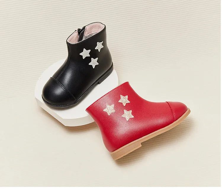 Dave Bella winter girls fashion stars leather boots