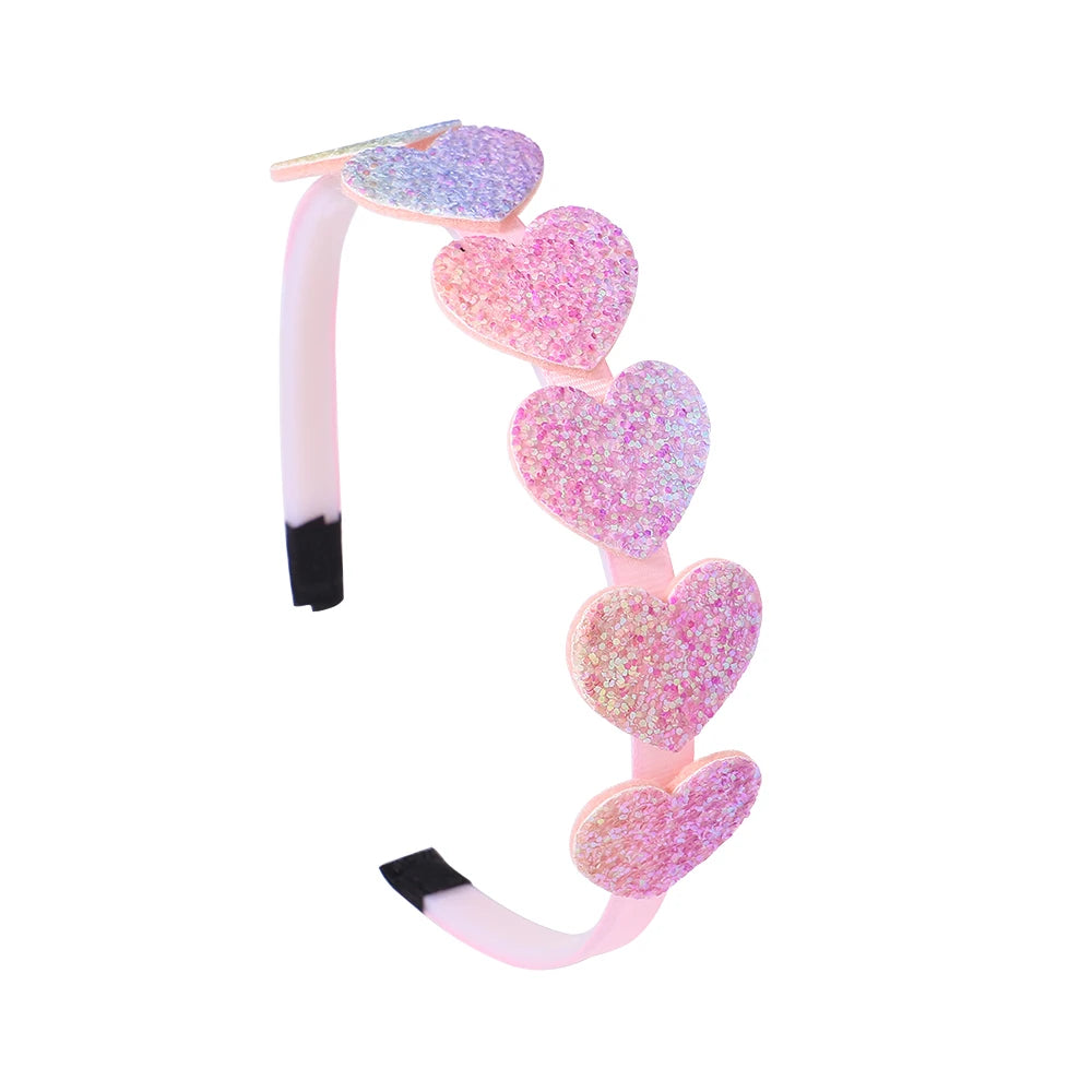 Fashion Glitter Hair Bands for Girls – Cute Bow, Stars, and Colorful Hair Hoop Accessories for Kids