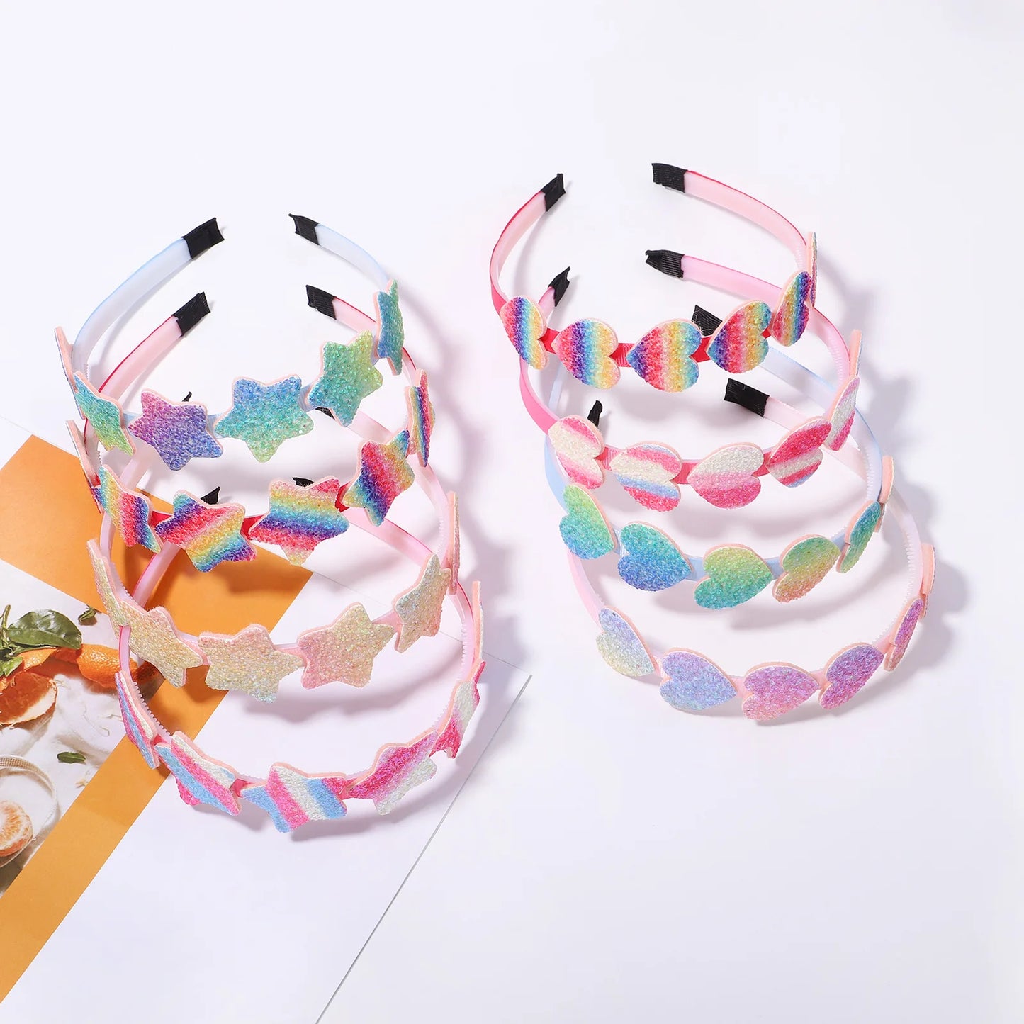 Fashion Glitter Hair Bands for Girls – Cute Bow, Stars, and Colorful Hair Hoop Accessories for Kids