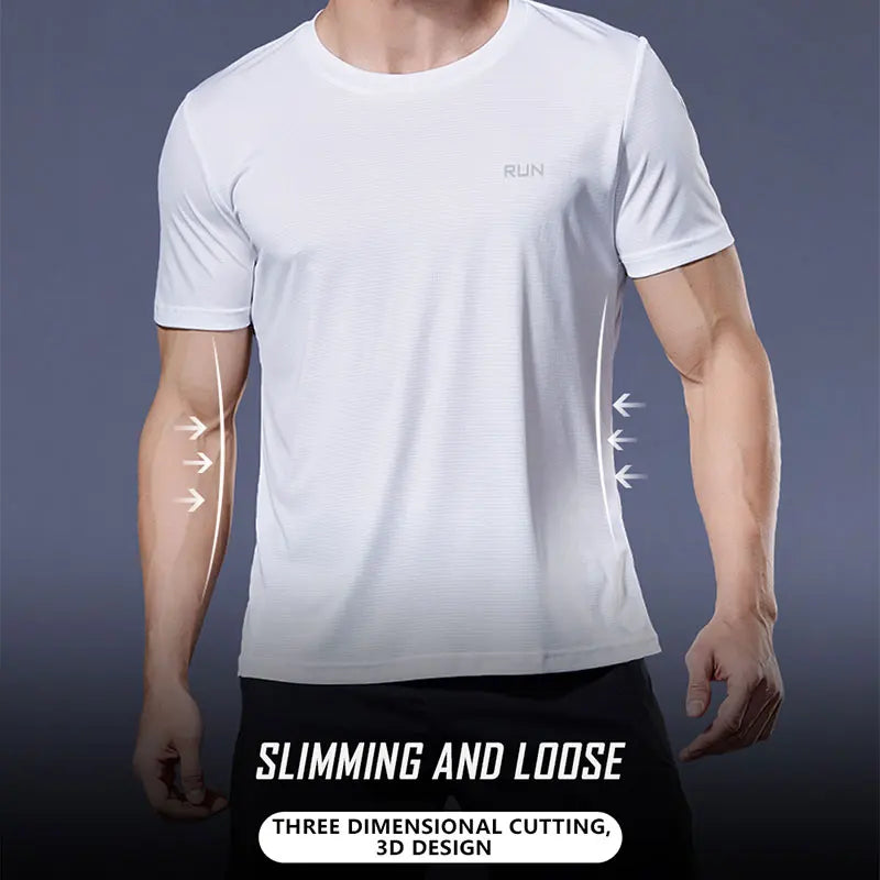 Men T-shirt Shorts Set Quick Dry Running Men's T-shirt Breathable Football Suit Fitness Tight Sportswear Riding run t shirt set
