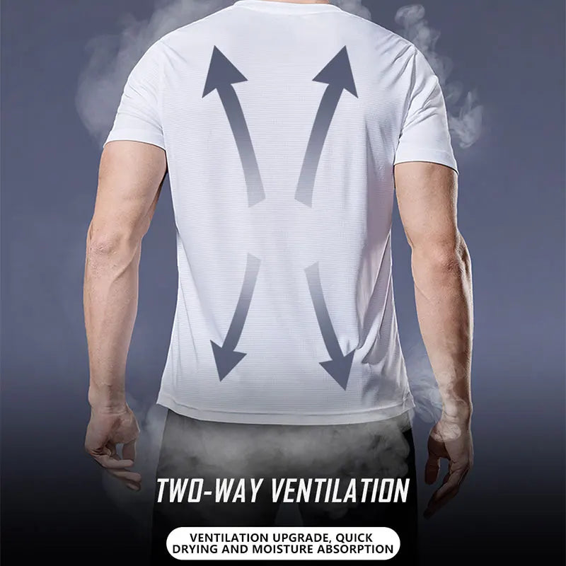 Men T-shirt Shorts Set Quick Dry Running Men's T-shirt Breathable Football Suit Fitness Tight Sportswear Riding run t shirt set