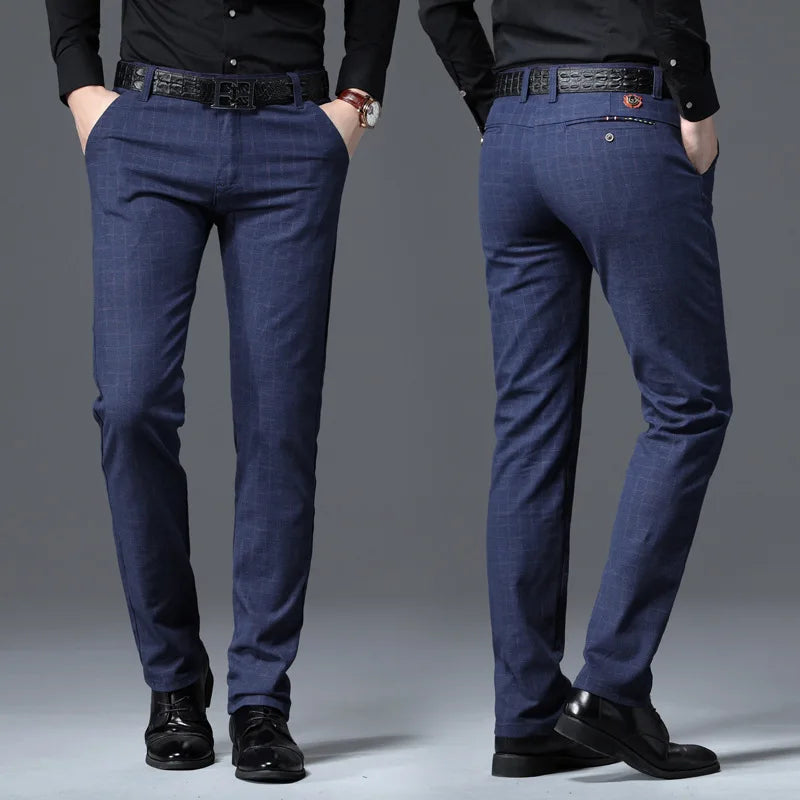 Men's Casual Cotton Business Pants - High-Quality Formal Trousers