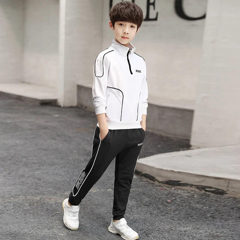 Boys Letter Sweatshirt & Pants Set