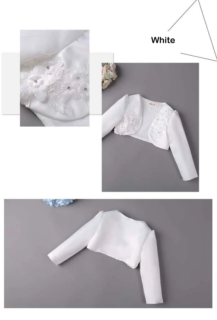 Baby Girl Embroidered Coat Princess Cape Jacket for Weddings
