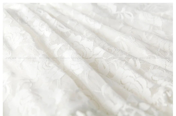 Flower Girl Dress: Long Sleeve White & Beige Summer Dress