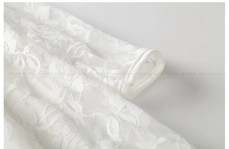 Flower Girl Dress: Long Sleeve White & Beige Summer Dress