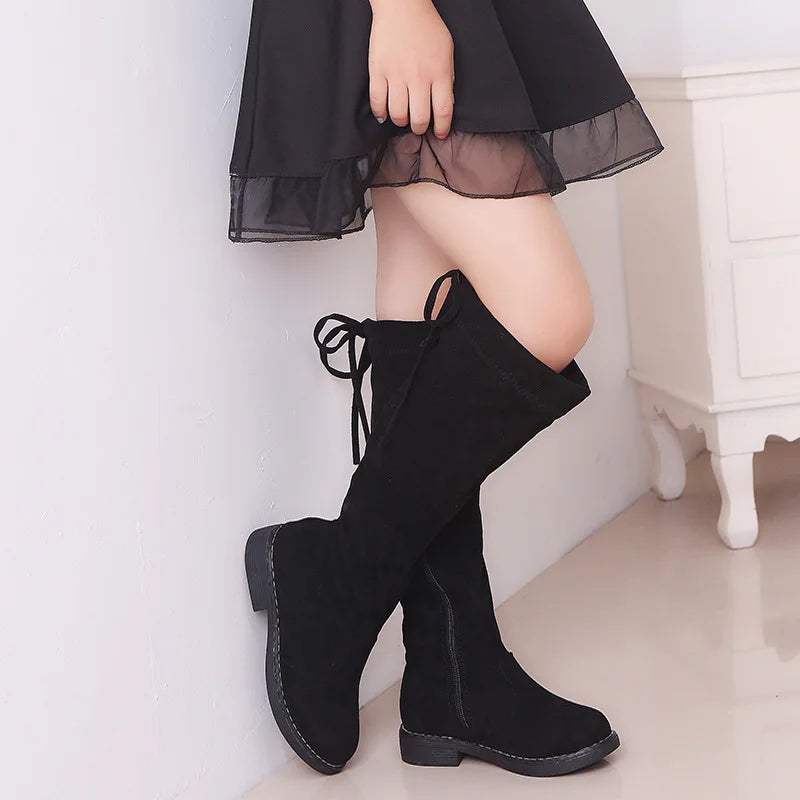 Girls' Knee-High Fashion Boots - Warm Winter Princess Boots for Kids