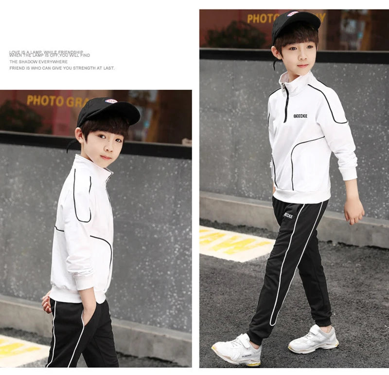 Boys Letter Sweatshirt & Pants Set
