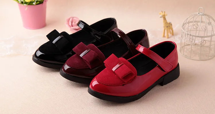 Girls' Bow-Knot Princess Flats - Classic British Style
