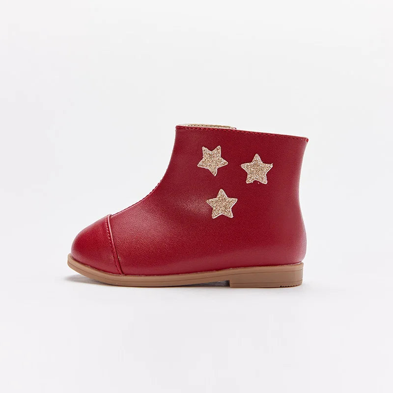 Dave Bella winter girls fashion stars leather boots