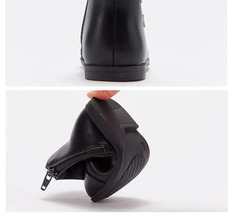 Dave Bella winter girls fashion stars leather boots