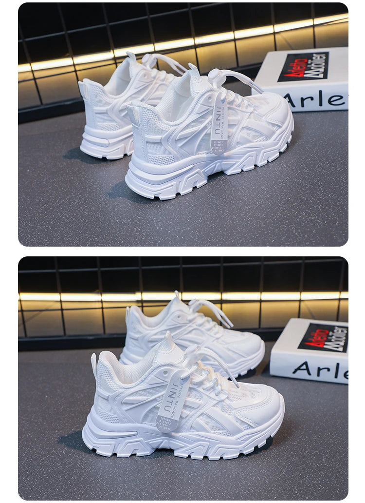 Girls' 2024 Mesh Platform Sneakers - Casual Tennis Shoes
